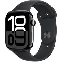 Apple Watch Series 10 GPS 46MM Jet Black Aluminium Case with Black Sport Band - S/M