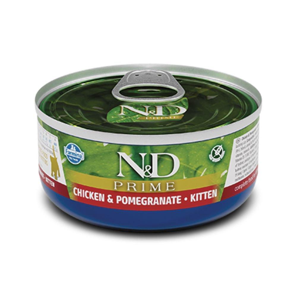 Farmina, N&D Cat Prime Chicken & Pomegranate Kitten Wet Food , 70 g - eXtra