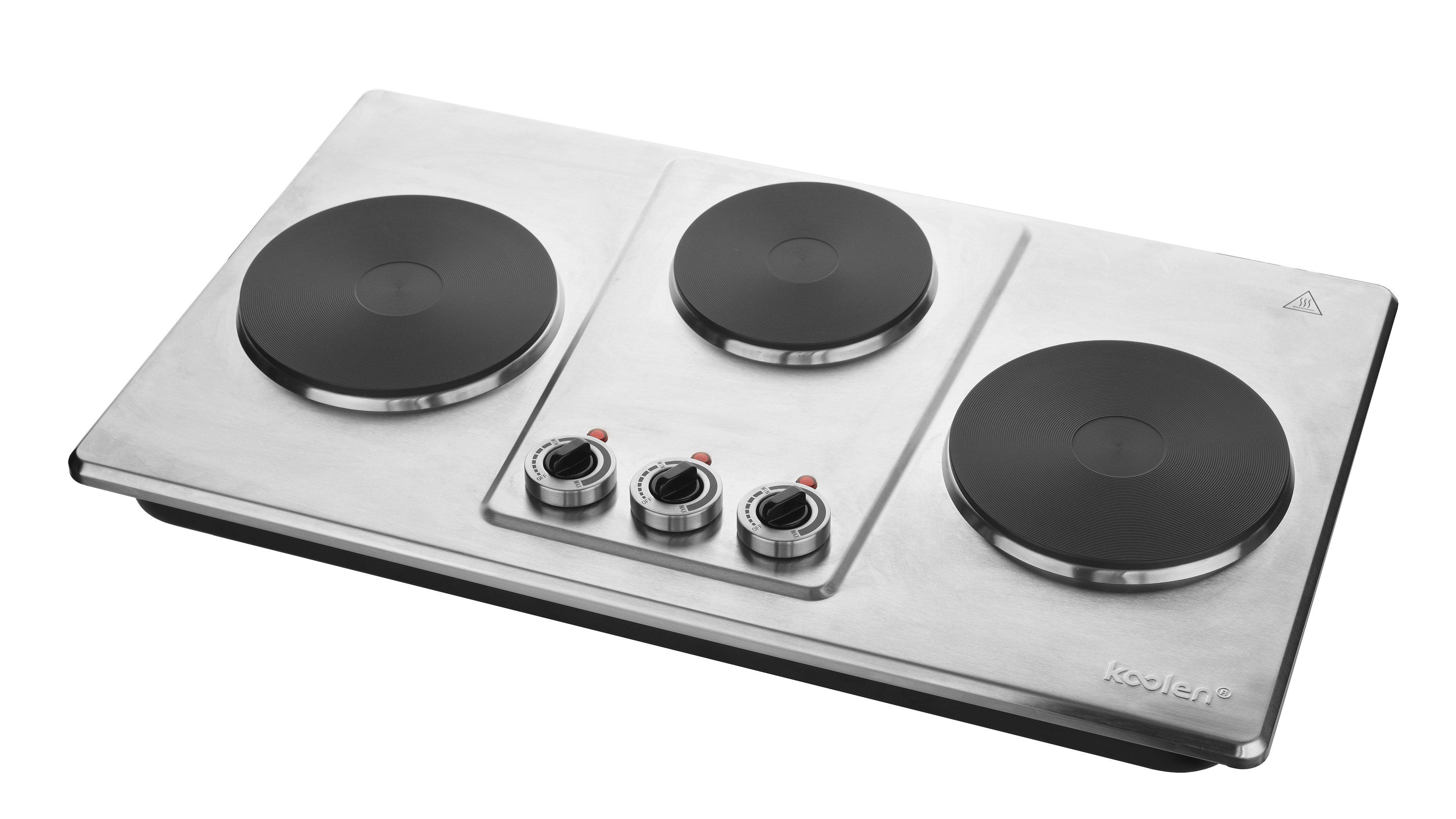 Koolen Electric hot plate, 3 burner, 2800W Plat size: 188mm+155mm+188mm ...