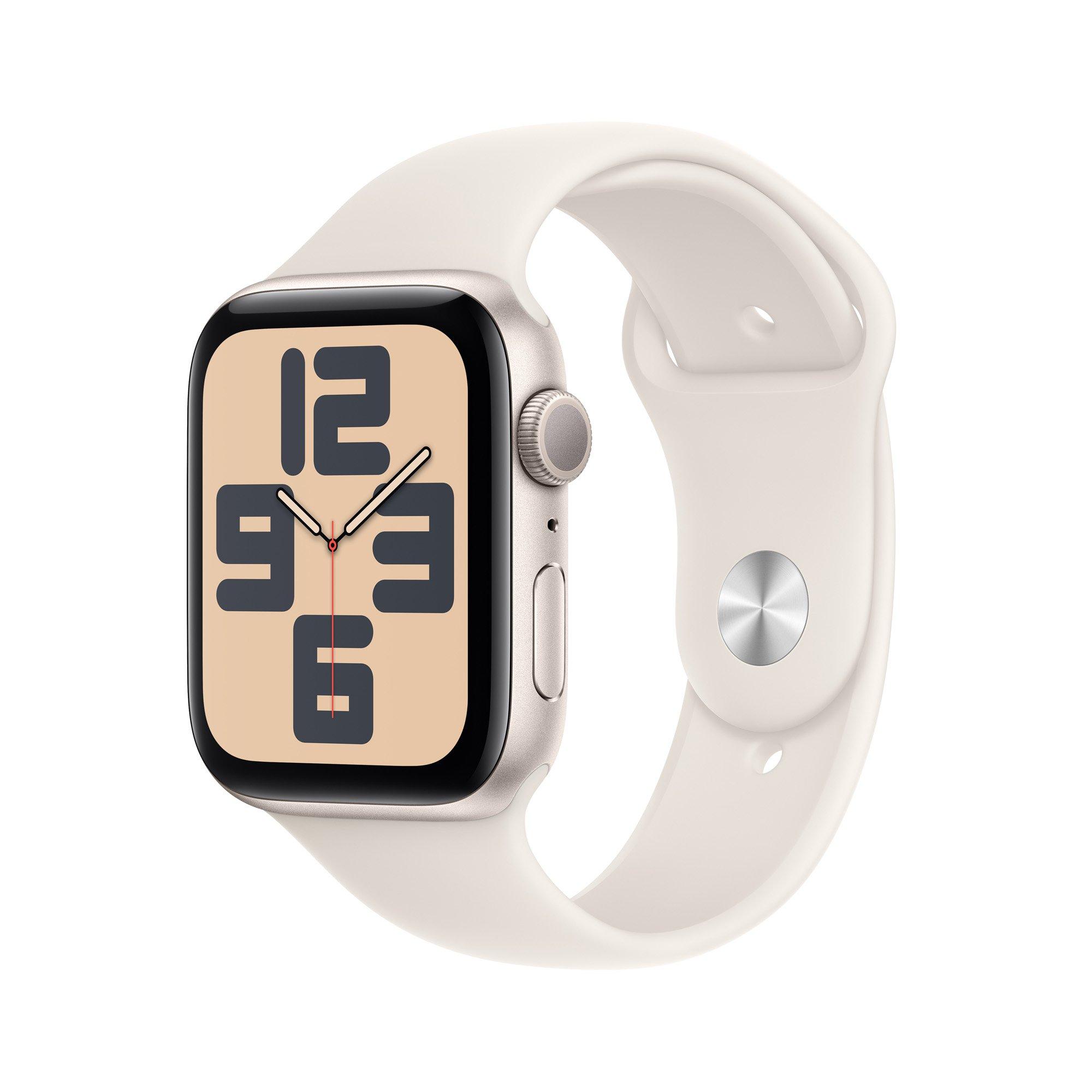 apple Apple Watch Se MXEG3QA/A, Cellular: No, Color: Starlight Aluminium, Compatibility: All Devices, Functions: SMART Watch, Made In: Assorted, Memory Internal: 32GB, Operating System: WatchOS 11, Processor: S8 SiP, RAMSIZE: 1GB, Screen Size: 1.57 inch, Screen Size Inch: 1.57 INCH, Series Name: WATC