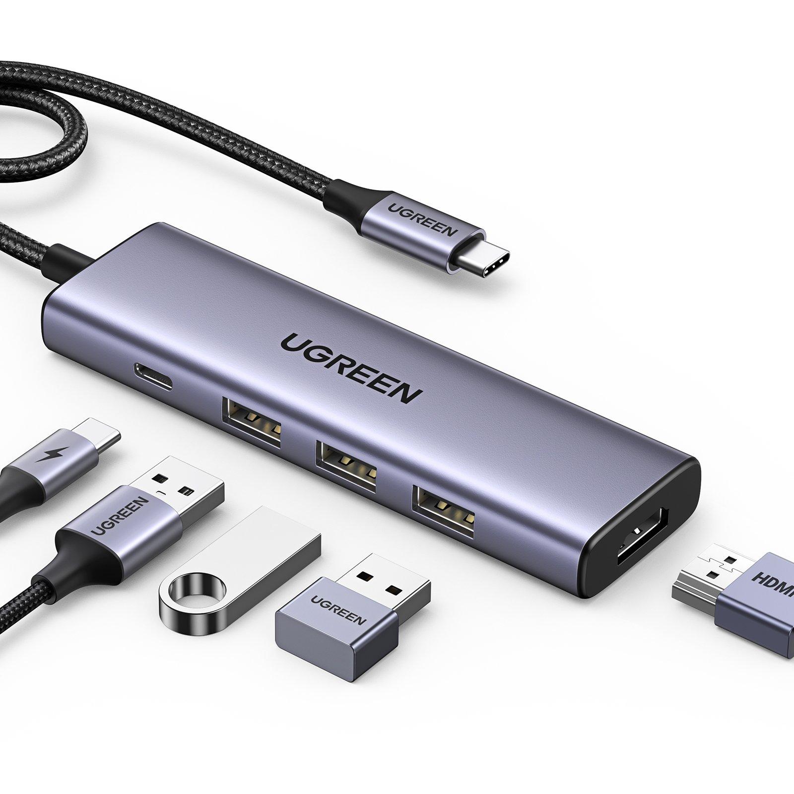 Ugreen UGREEN 5in1 usb-c Hub CM511, Cable Length: 0.15M, Cable Type: USB Hub, Color: Silver, Made In: China, Material: Aluminum, Product Type: USB-C Hub, Series Name: No, Type: USB-C Hub, USBType: USB-C, Number of USB Inputs: 3x USB-A; 1x USB-C, Made in: China, 500 Hot/80 Cold, USB Type-C, 15 cm, 1, 500 Hot/