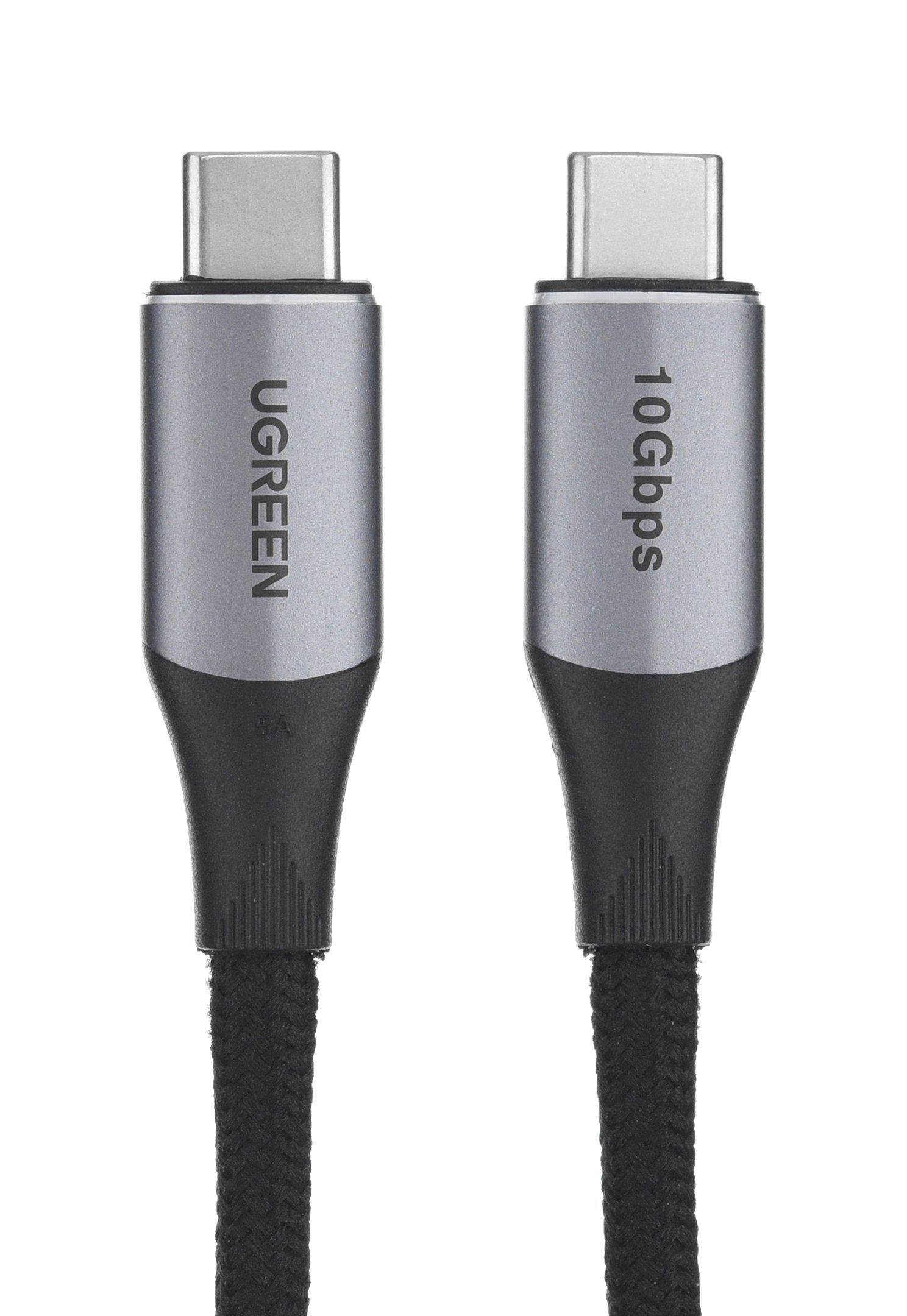 Ugreen UGREEN usb-c To usb-c Cable 1m US355, Cable Length: 1m, Cable Type: USB-C, Color: Black, Made In: China, Material: Alluminum, Product Type: USB-C CABLE, Type: USB-C CABLE, USBType: USB-C, Number of USB Inputs: Not Applicable, Made in: China, Length: 1M, Yes, 100W, No
