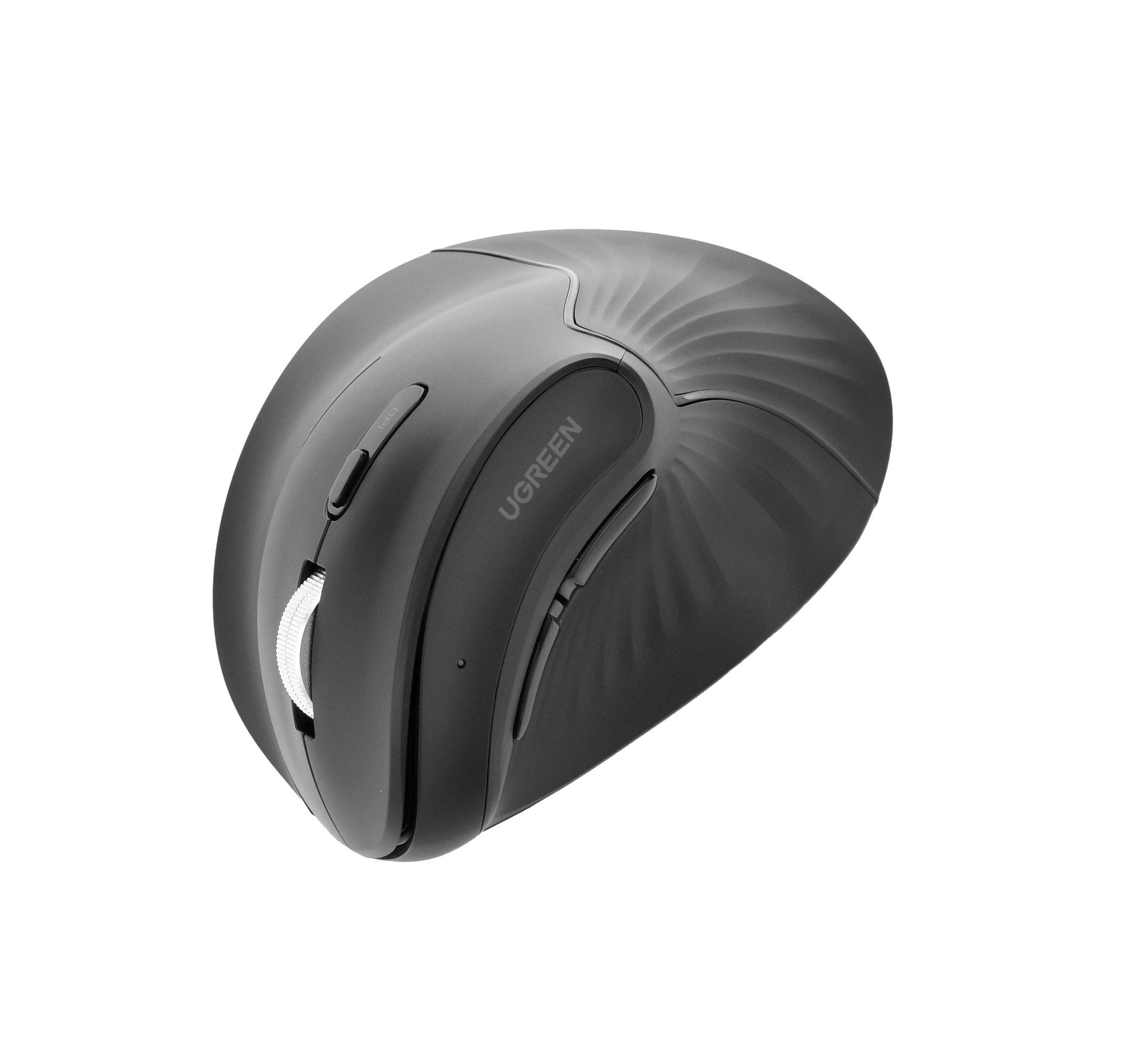 Ugreen UGREEN Vertical Wireless Mouse MU008, Color: Black, Made In: China, Product Type: Wireless Mouse, Battery Included: Yes, Length: 9 cm, Connectivity Technology: Bluetooth; Wireless, 13 cm, PC/Mac, 0.18 Kg, 8.4 cm, Ugreen, No