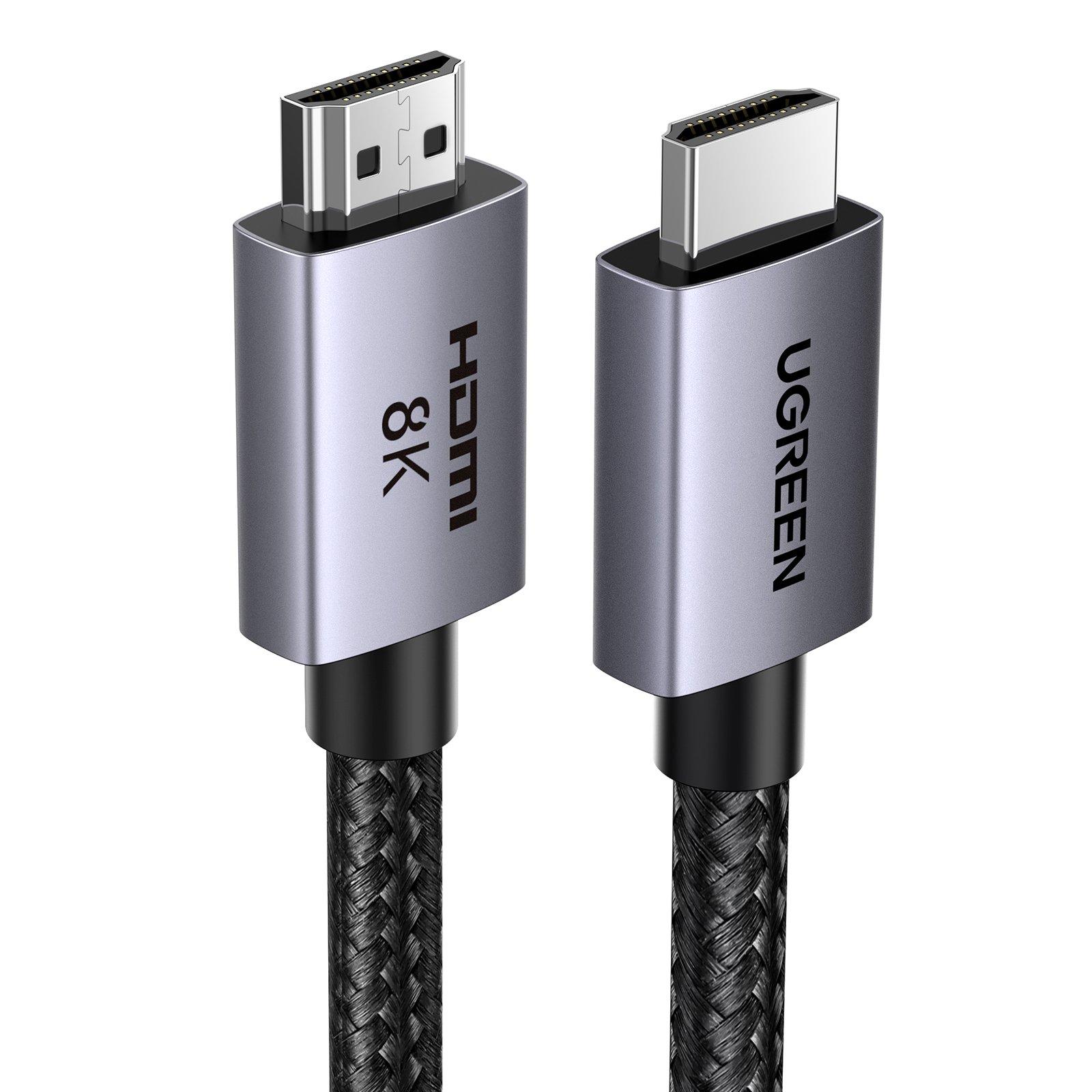 Buy UGREEN 8K High speed HDMI Cable 3M, High Resolutions, Braided, Black in Saudi Arabia