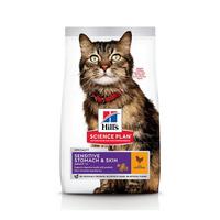Hills, Science Plan Sensitive Stomach and Skin with Chicken Dry Cat Food , 1.5 kg
