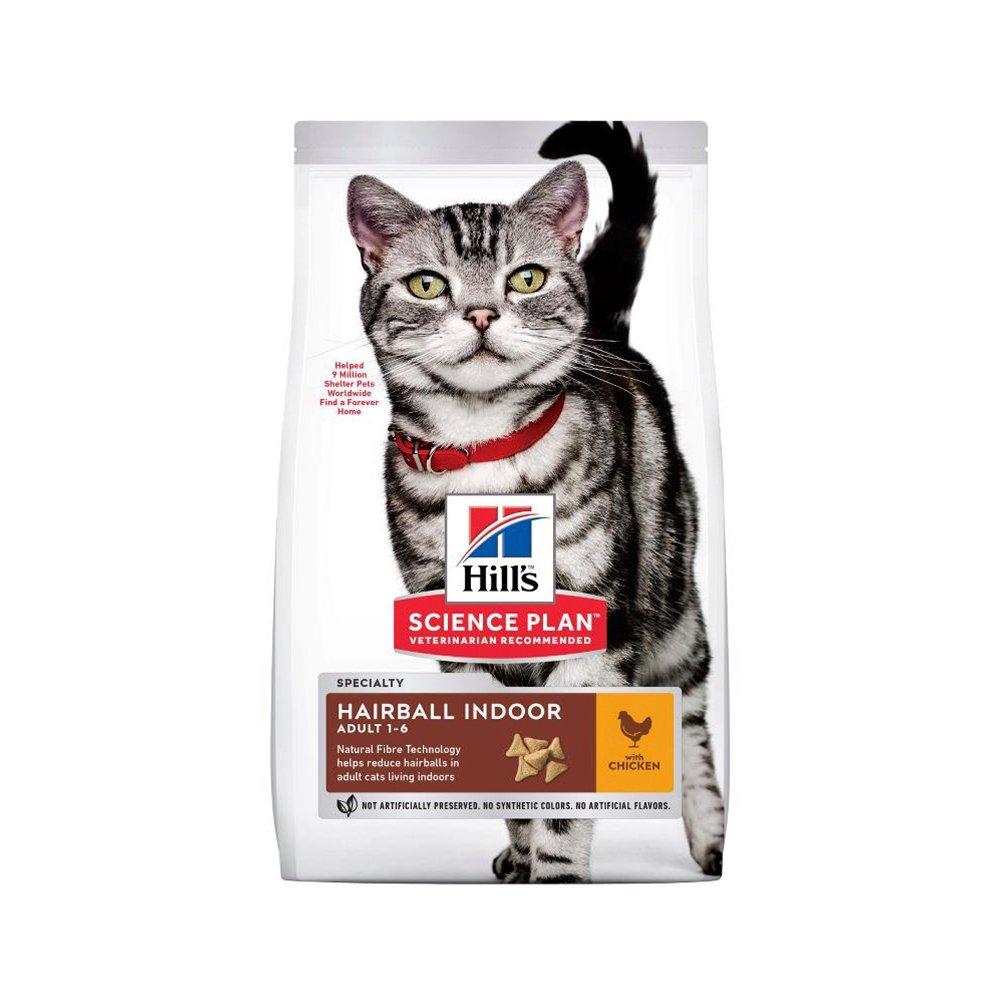 Hills, Science Plan Hairball Indoor with Chicken Dry Cat Food, 3 Kg eXtra