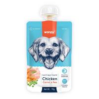 Wanpy, Tasty Meat Paste Chicken with Carrot and Pea Dog Treat , 90 g