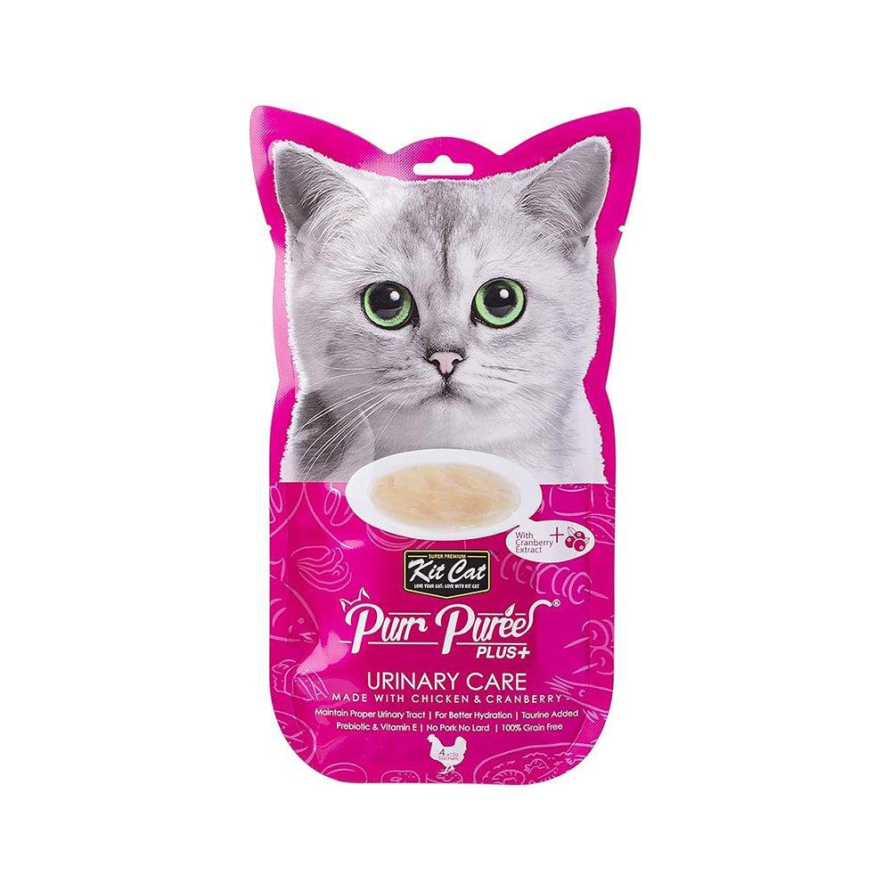 Kit Cat Purr Puree Plus Chicken & Cranberry Urinary Care Cat Treat , 60