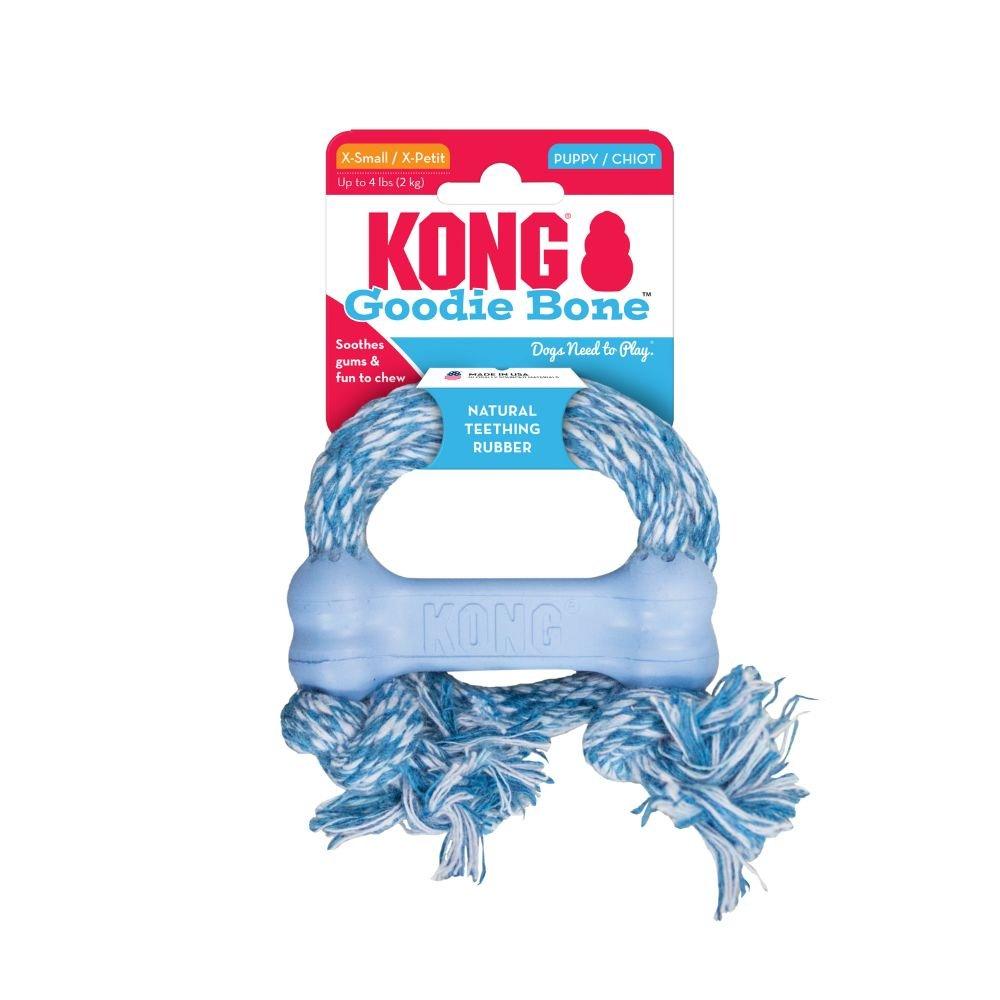 Kong Goodie Bone with Rope Dog Toy , XSmall - eXtra