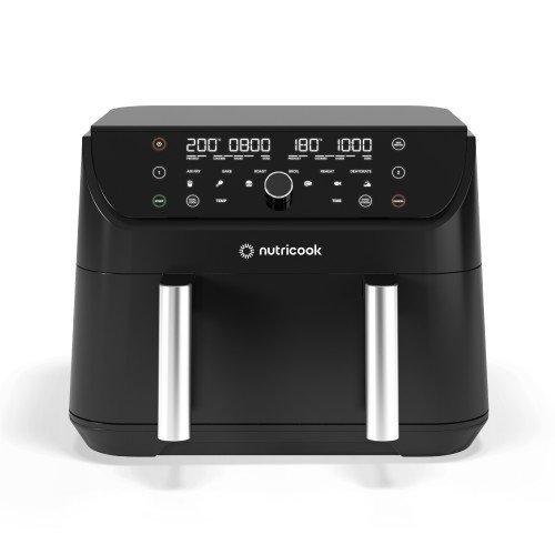 Nutricook 8.5 L XL Flexzone Air Fryer 2400 Watts Automatic Timer Black eXtra Oman