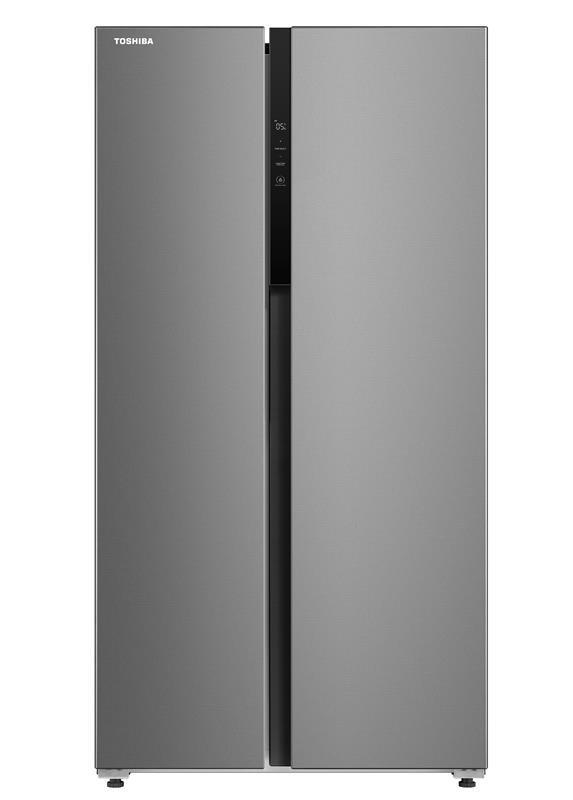 Toshiba Side By Side Refrigerator 12.9Cu.ft, Freezer 6.9Cu.ft, WIFI, Origin  Inverter, Color Silver - eXtra