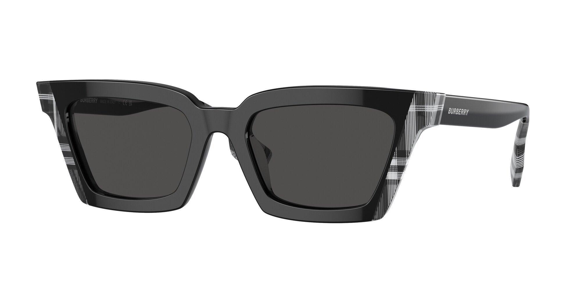 Burberry Sunglasses Women Black Check White Black eXtra