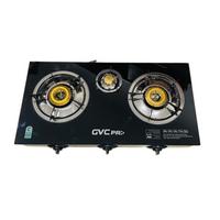 GVC PRO GAS BURNER COOKER, 3 BURNERS, GLASS TOP