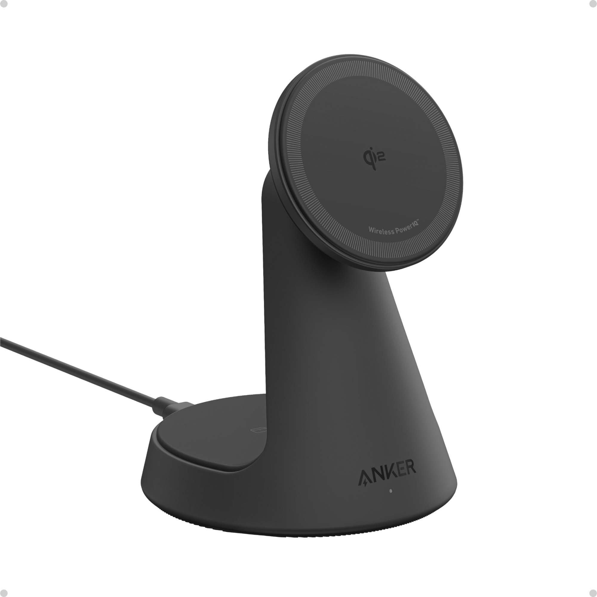 Anker MagGo Qi2 2 in 1 Wireless Charging Station, 15W, Black - eXtra