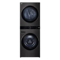 LG Single Unit Front Load, 21/16kg WashTower, Washer/Dryer ThinQ (W-Fi), Black Steel