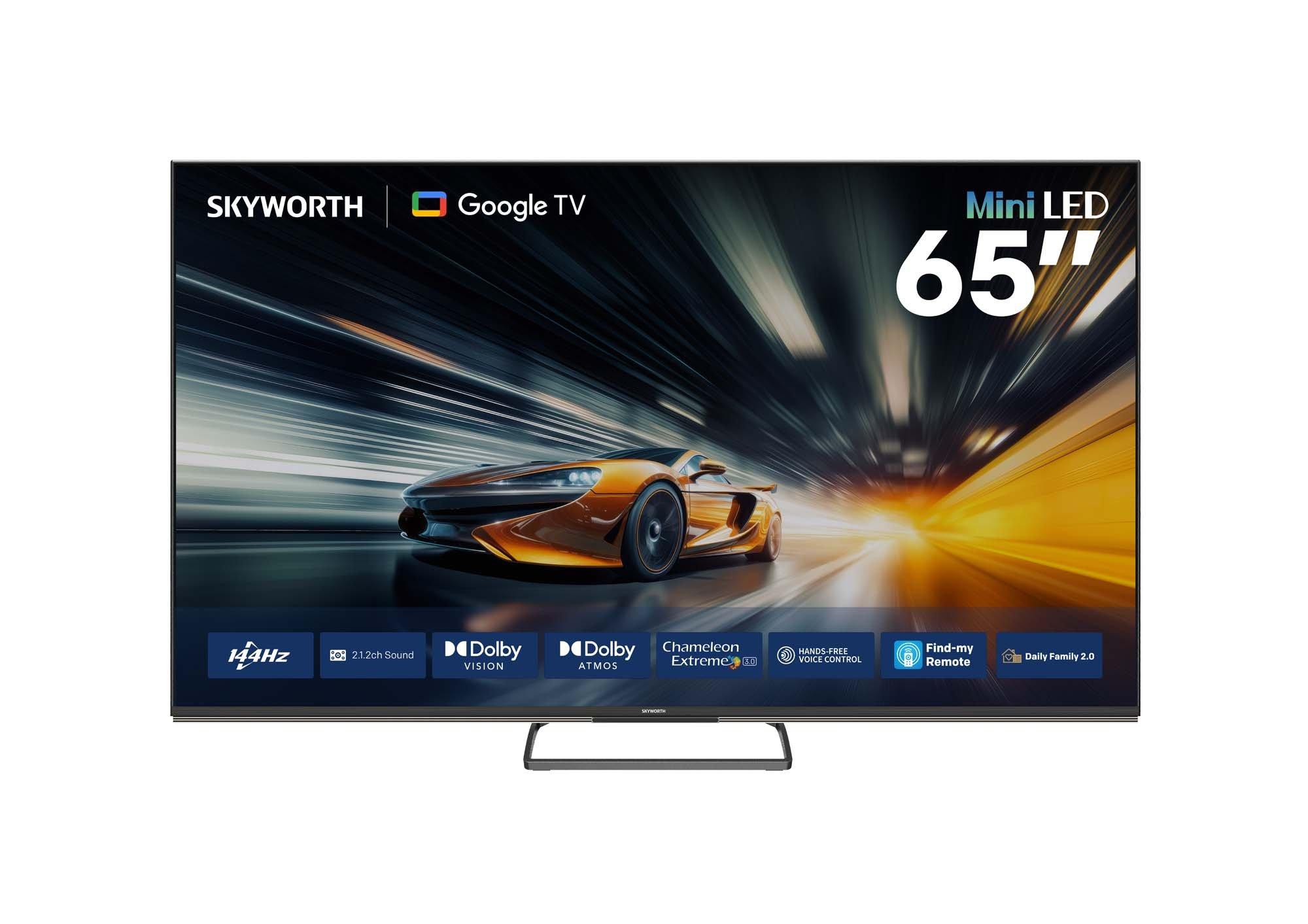 Skyworth TV, 65 Inch, MiniLED , 144 Hz, Google TV - eXtra