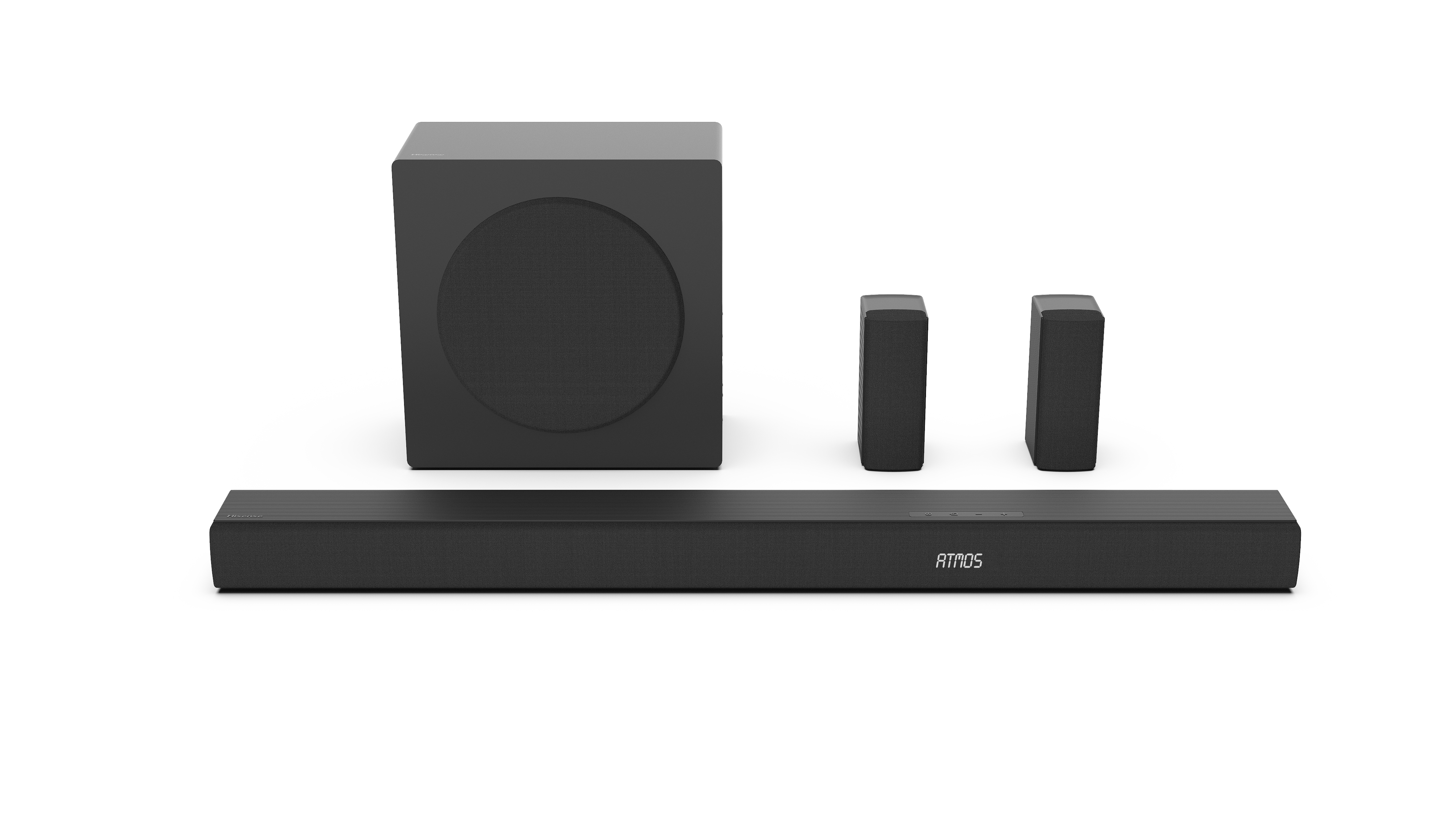 hisense Hisense AX5100q 580W AX5100Q, Color: Black, Made In: China, Product Type: Soundbar Speaker System, Remote Control: Yes, Series Name: N, Number of USB Inputs: 1, Sound System: Dolby Atmos, Wireless Speaker(s): Rear Speakers +Wired Subwoofer, Player/Recorder Type: MP3/WMA/Bluetooth AAC/SBC Codec, 20 cm