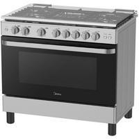 Midea, Gas Cooker,  90x60 cm, 5 Burners,Silver