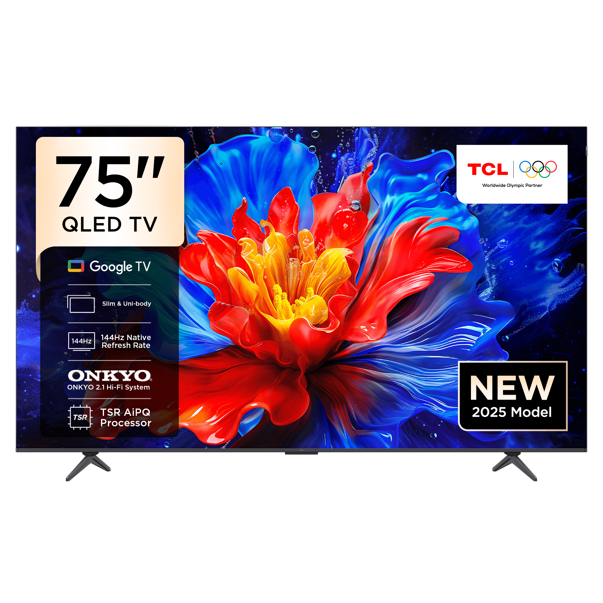 TCL, 75 Inch, QLED 4K Smart TV, HDMI 4, USB1, 144Hz - eXtra Oman