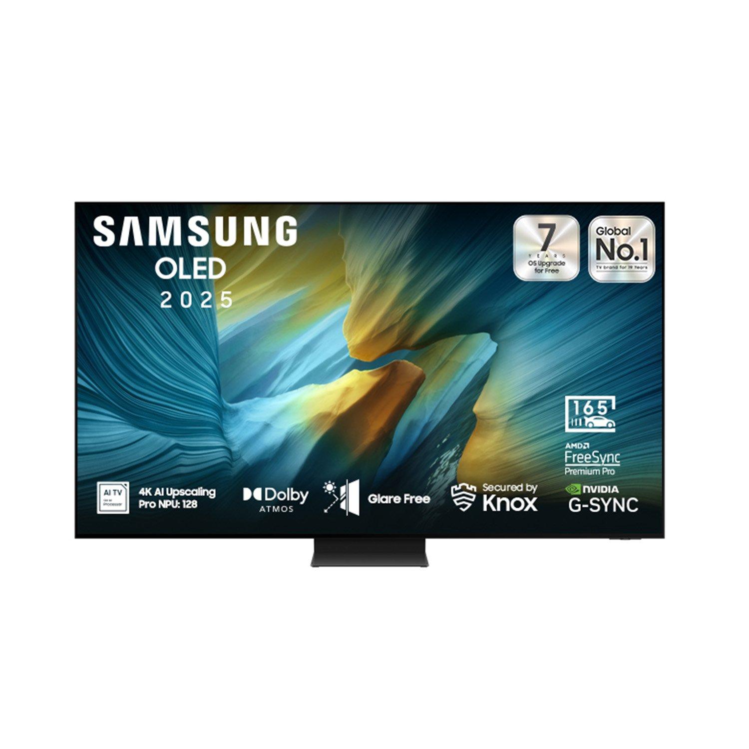 Samsung, 77 Inch, OLED 4K AI Upscaling, 165Hz, Glare Free, G-Sync