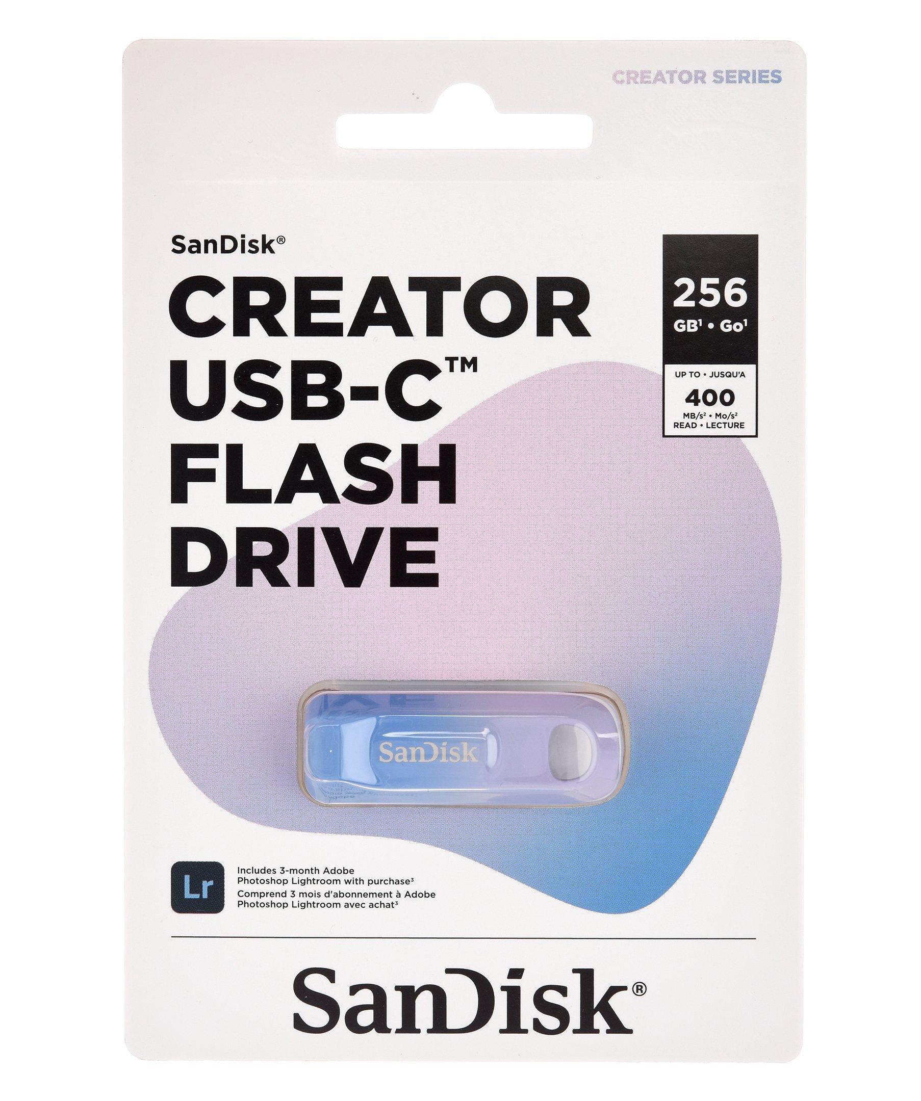 SANDISK Ultra Luxe USB Type-C Flash Drive 256GB, Blue eXtra