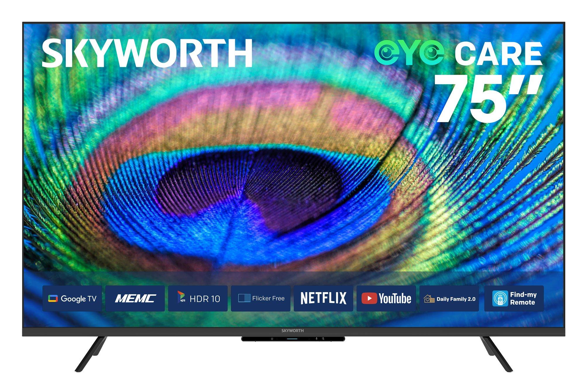 SKYWORTH, 75 inch, UHD 4K Google TV, 60Hz eXtra