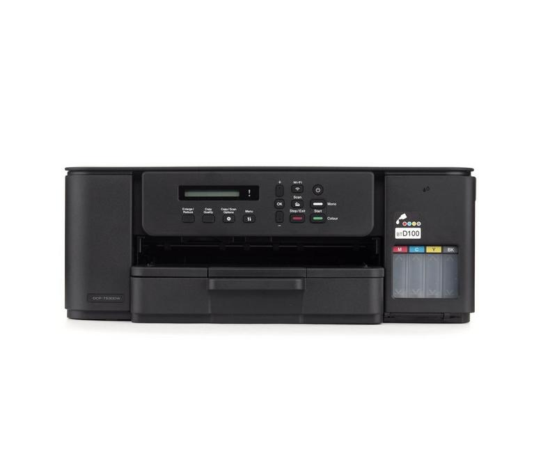 براذر طابعة 3 في 1 T530W لاسلكية ملونة تعمل بخزان حبر، طباعة، مسح ضوئي، نسخ، اسود
