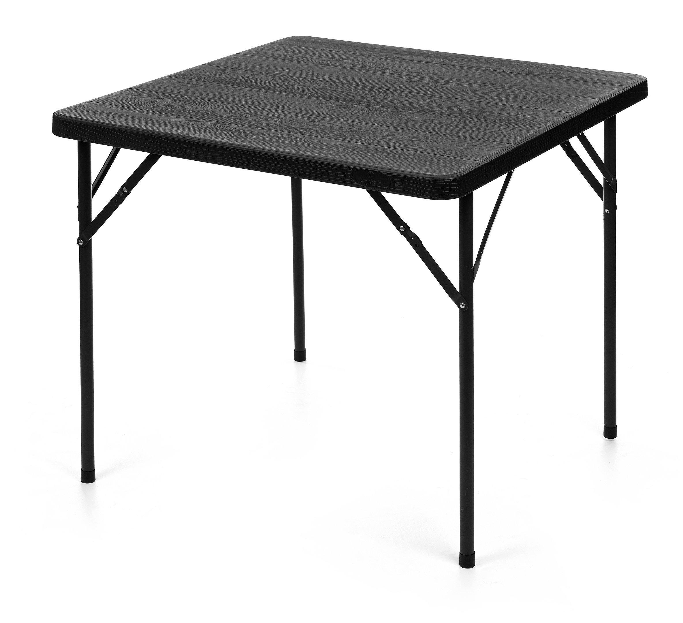 HOMEZ, Wood Shape Folding Table, 86X86X74CM, Black - eXtra