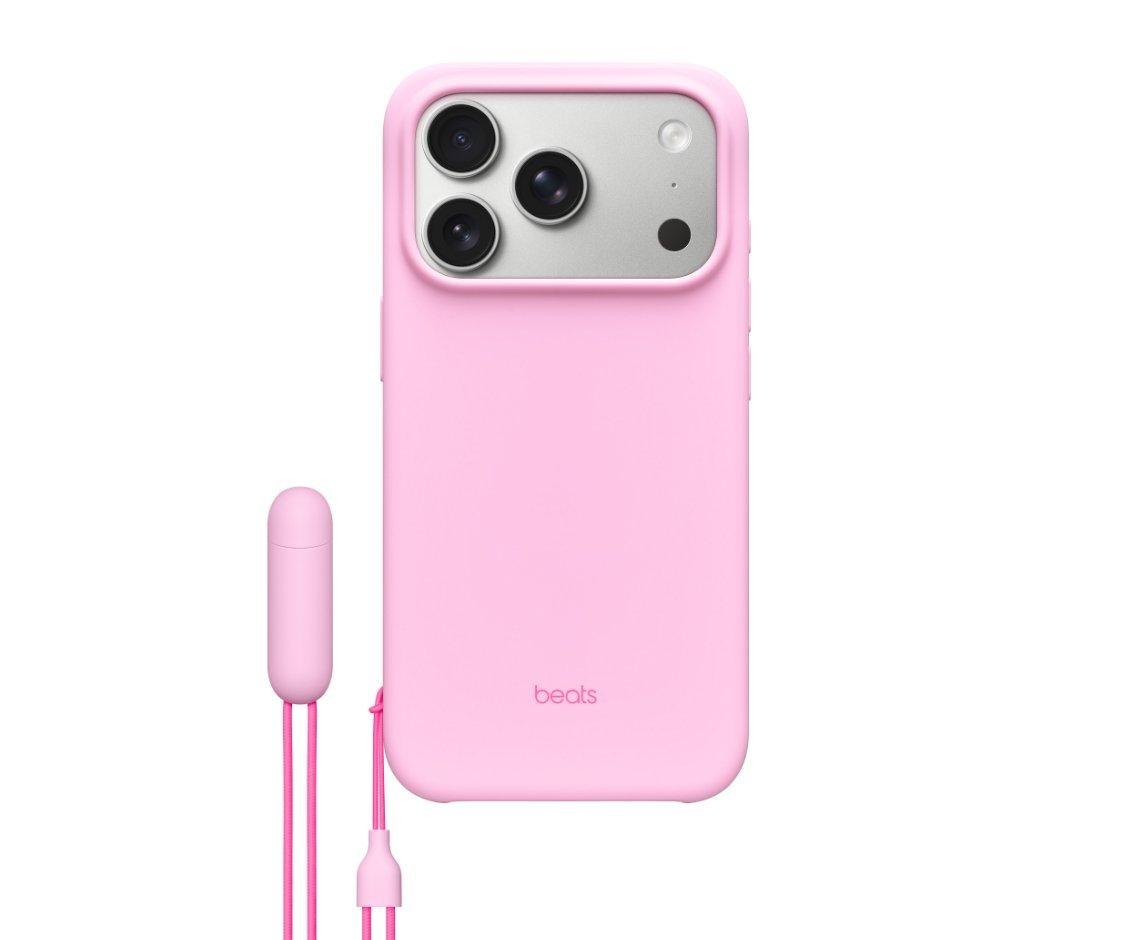 beats Beats iPhone 17 Pro Kickstand Case silicone MGY84LL/A, Color: Pebble Pink, Compatibility: IPHONE 17 PRO, Made In: China, Material: Silicone, Series Name: IPHONE 17, Made in: China, No