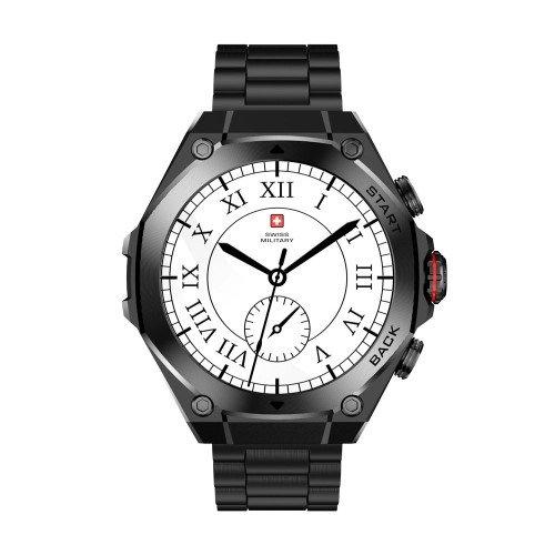 Swiss Military Dom6 Smartwatch, 1.43 Inch AMOLED, Gun Metal - eXtra Oman