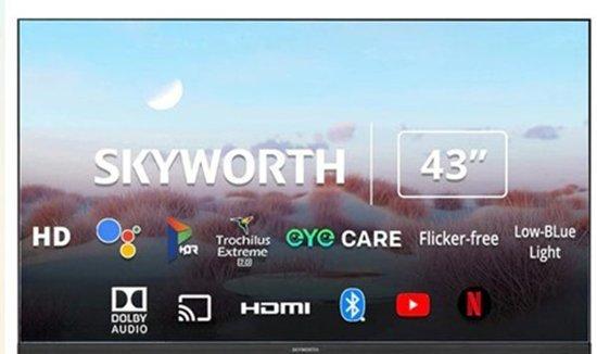 skyworth 43【新品、未使用】 SKYWORTH, 43 Inch, FHD SMART LED TV, Black - eXtra Bahrain