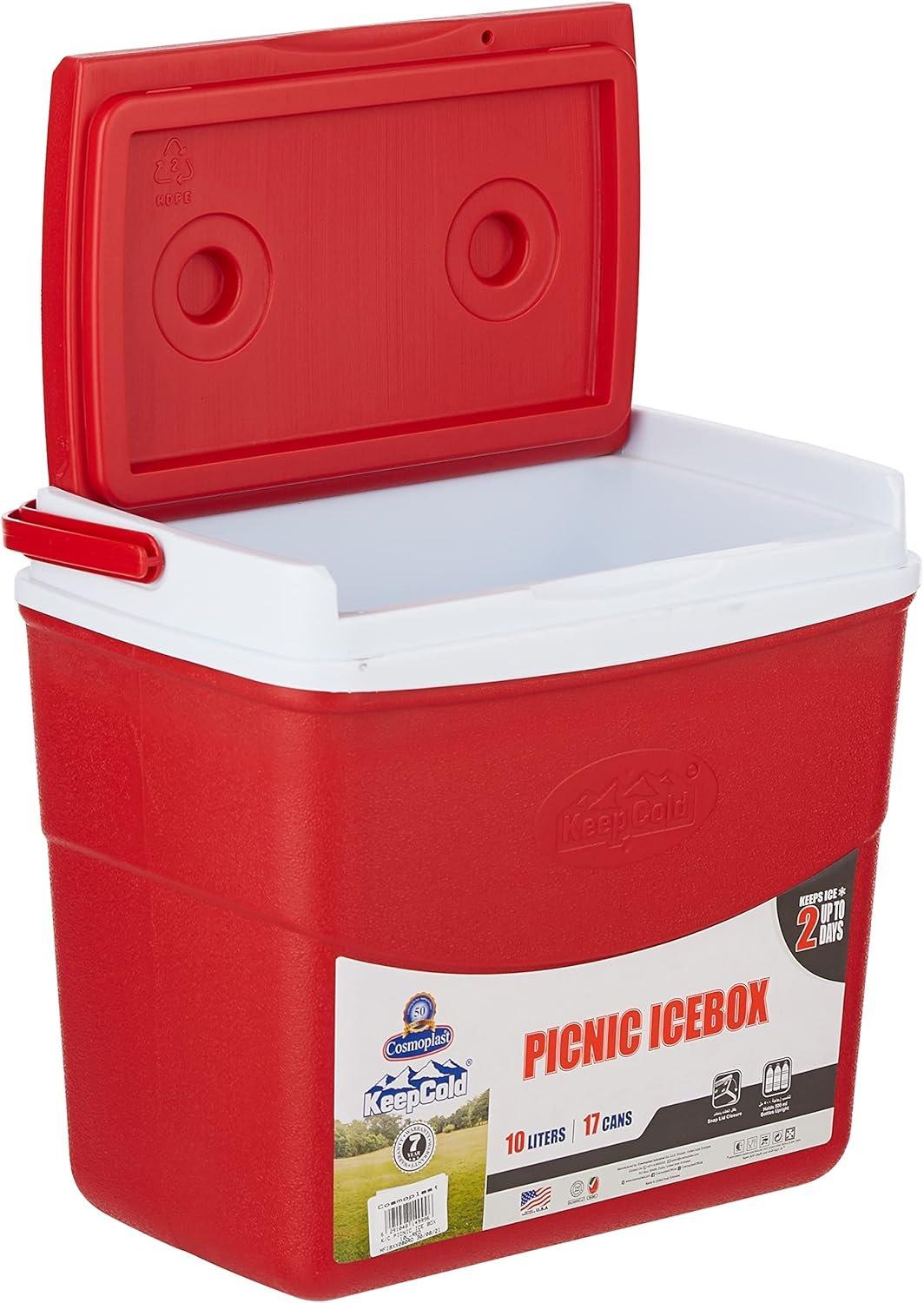 COSMOPLAST KeepCold, Ice Box, Keeping Cool, 10L, Red - eXtra Bahrain
