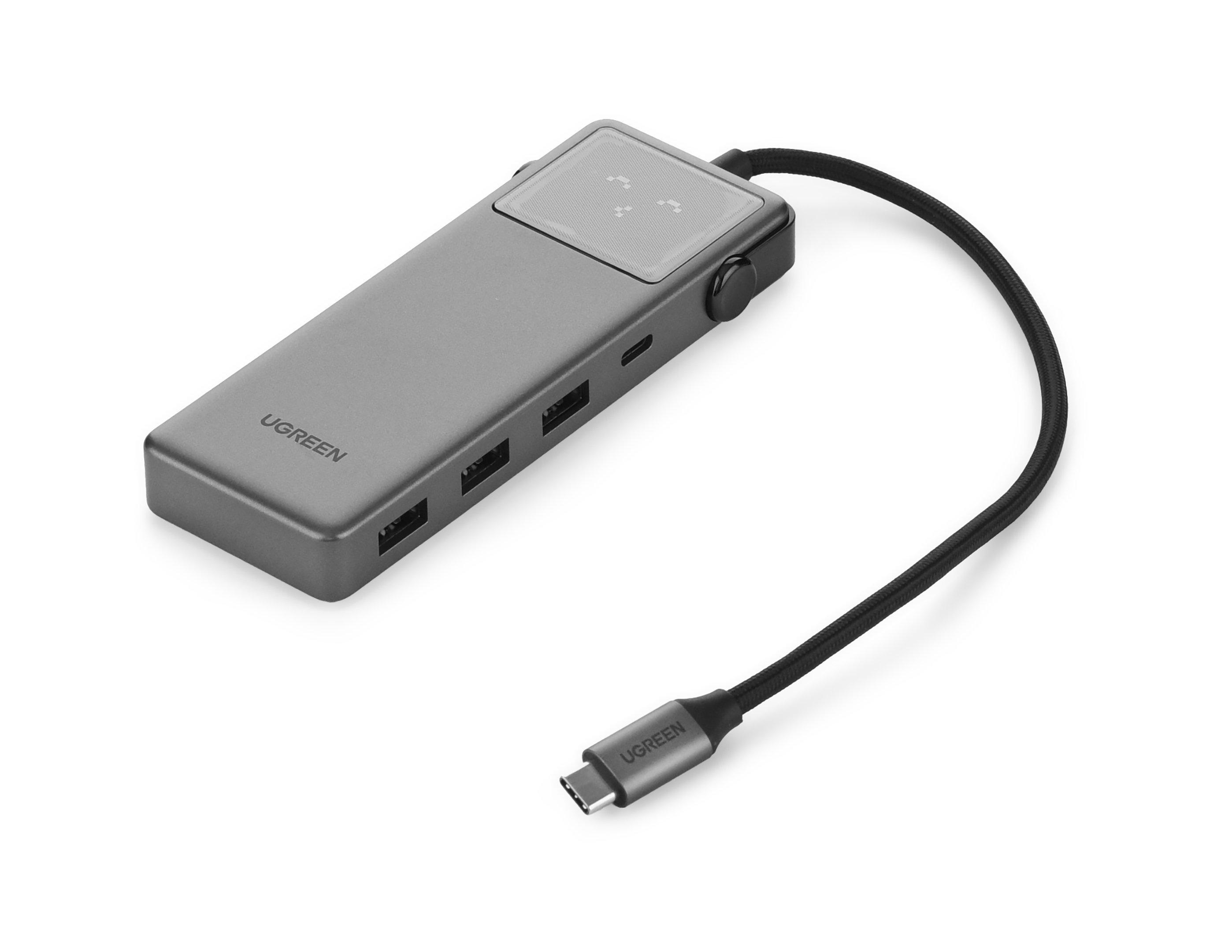 Ugreen UGREEN 45155 Uno 7in1 usb-c Hub 45155, Cable Length: 17 cm, Cable Type: USB-C HUB, Color: Gray, Functions: 7In1, Gold Plated: No, Made In: China, Material: Alluminum, Product Type: USB-C Hub, Series Name: No, Type: 7in1 Hub, USBType: USB-C, Number of USB Inputs: 7, Made in: China, Length: 17 cm, 100W, USB Type-