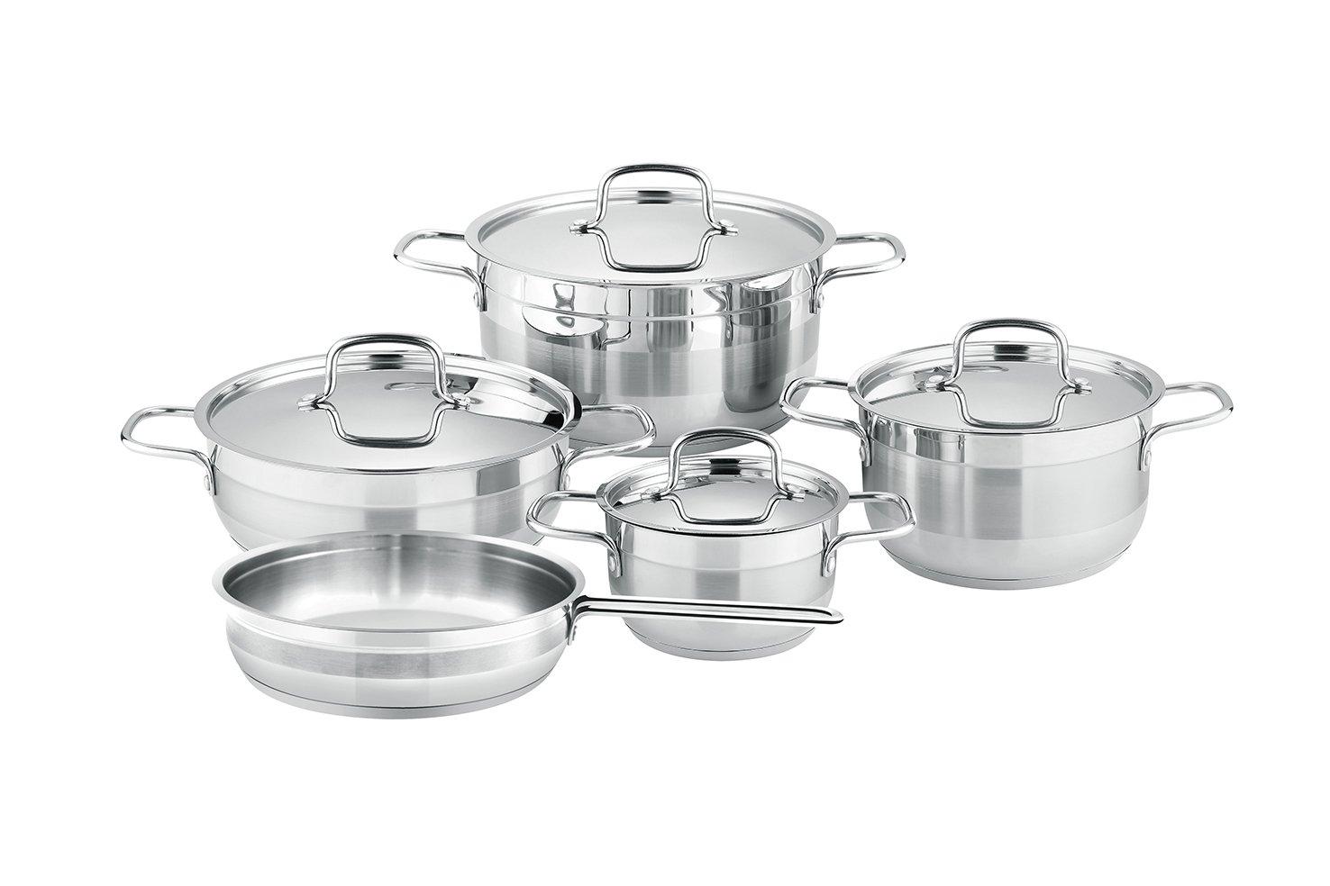Royalford, 9 Pcs Stainless Cookware Set - eXtra Bahrain