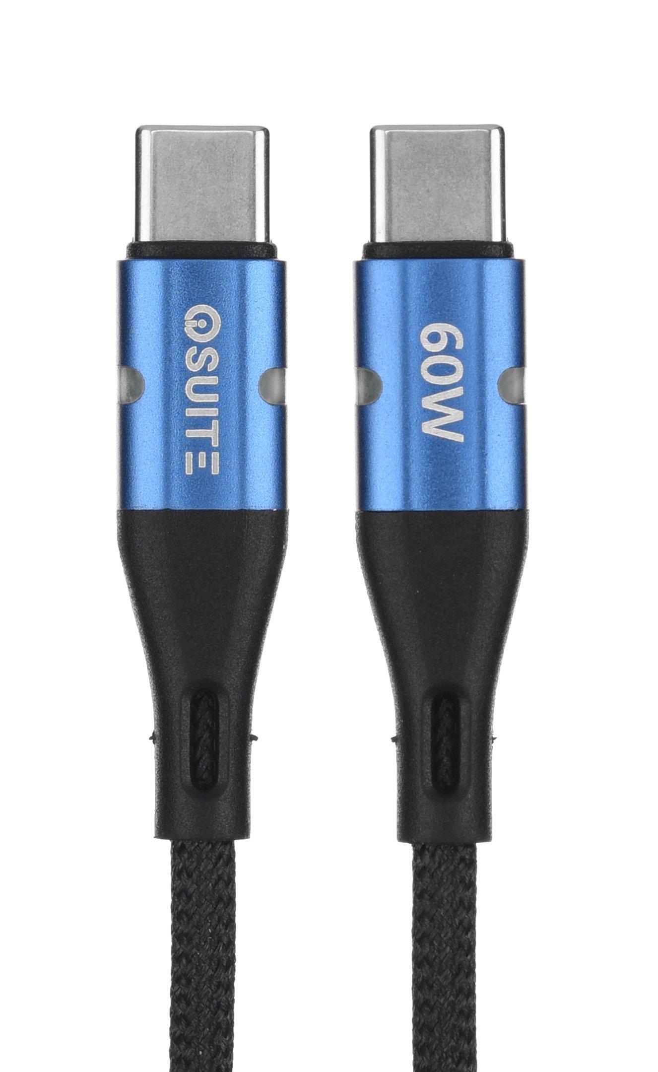 آي سويت Iosuite Aluminium Alloy usb-c To usb-c Cable With Led 1 2m black 120cm