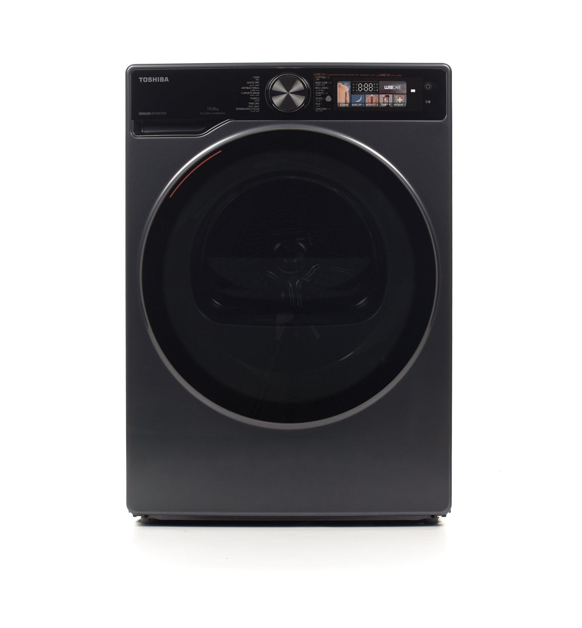 toshiba Toshiba td-t25bs110hwbb Mg 10 kg TD-T25BS110HWBB(MG), Color: Morandi Grey, Energy Efficiency Class: A, Made In: China, Product Type: Clothes Dryer, Voltage: 220V, Drying Capacity: 10KG, Drying Technology: Heat Pump, Energy Consumption per Year: Not Applicable, 85 cm, Multi, Yes, Multi, 60 Hz, 22, Multi, TOSHIBA,