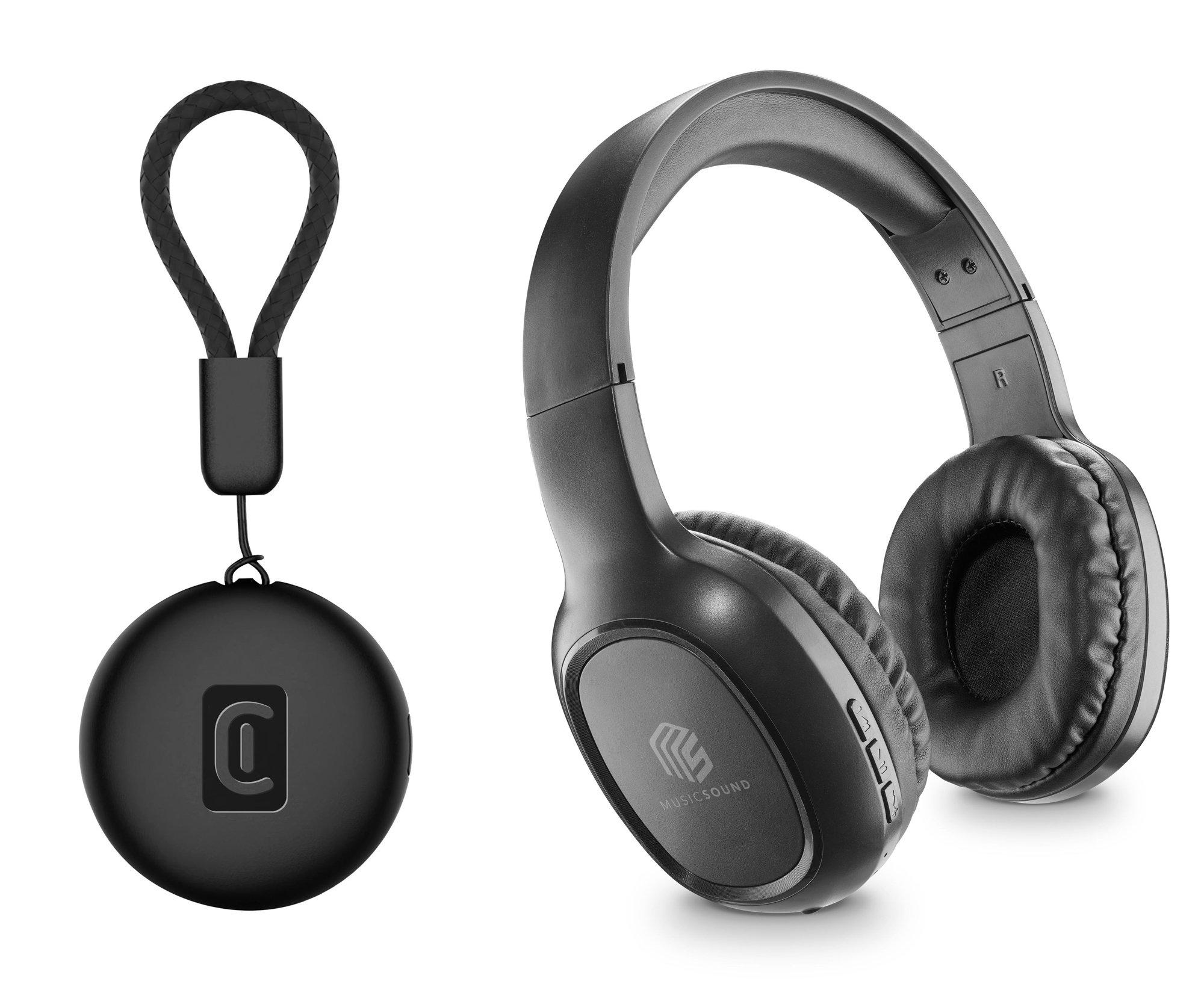 CELLULARLINE MS BASIC Bluetooth Headphones Black +Tracy Tag Item finder Black