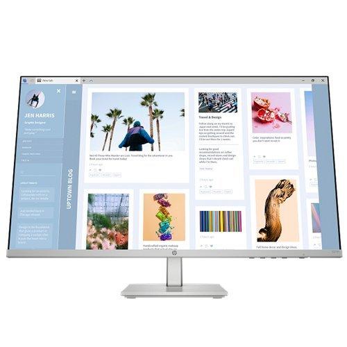 HP 27 Inch FHD Flat Monitor, 1920x1080, Anti-Glare, 100Hz, Silver