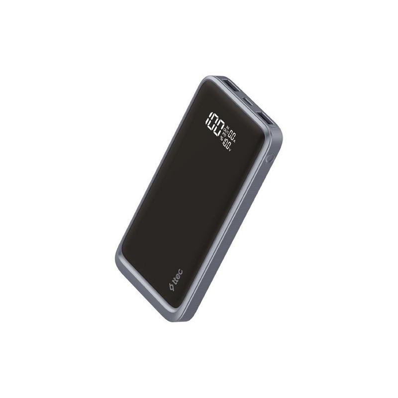 تي تك، بنك طاقة، 10000 مللي أمبير، 35 واط، رمادي