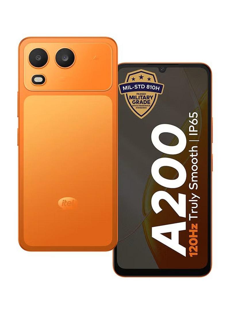 ايتل ايه 200، 4 جي، 128 جيجا، برتقالي