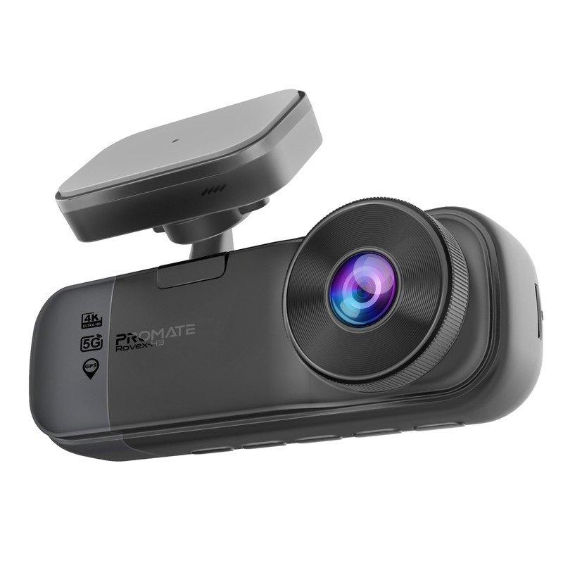 كاميرا بروميت داش كام 4K UHD ثلاثية القنوات، تتبع السرعة بنظام تحديد المواقع العالمي (GPS)، تنبيهات ADAS، واي فاي ثنائي النطاق، مستشعر تسارع، وضع ركن السيارة، شاشة IPS مقاس 3.16 بوصة، رؤية ليلية، دعم 