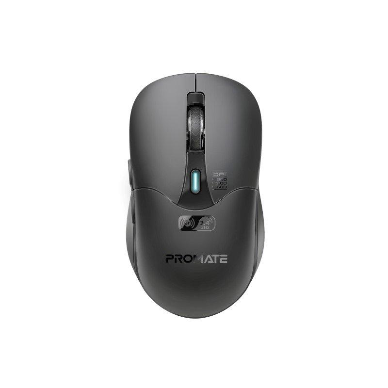 Promate Rechargeable Wireless Mouse, 500mAh, Dual Receiver, 1600DPI, 6 ...
