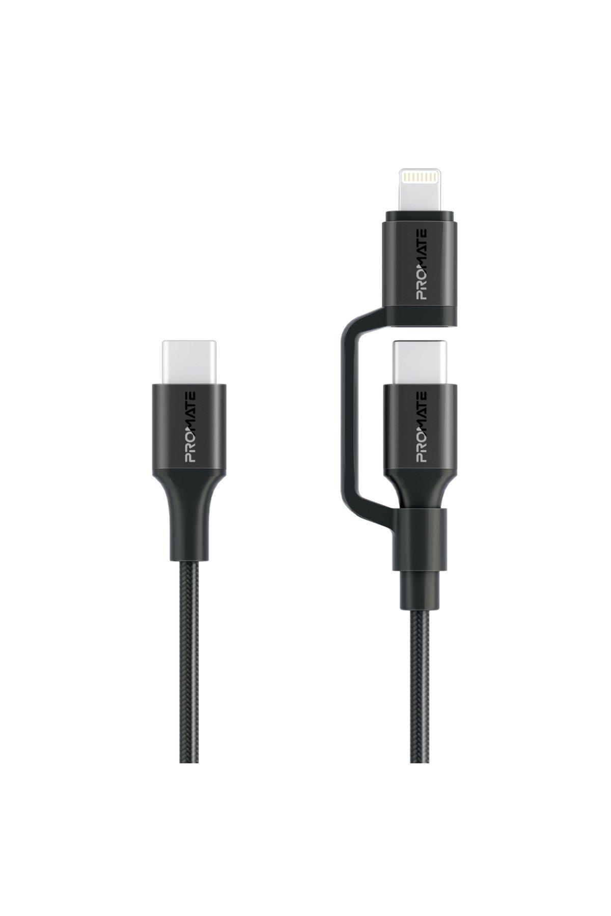 promate Promate powerlink-cci usbc 1.2 M 60W , Color: Black, Material: Nylon, Charging Type: Wired, USB-C, Yes, 60, 2 Years