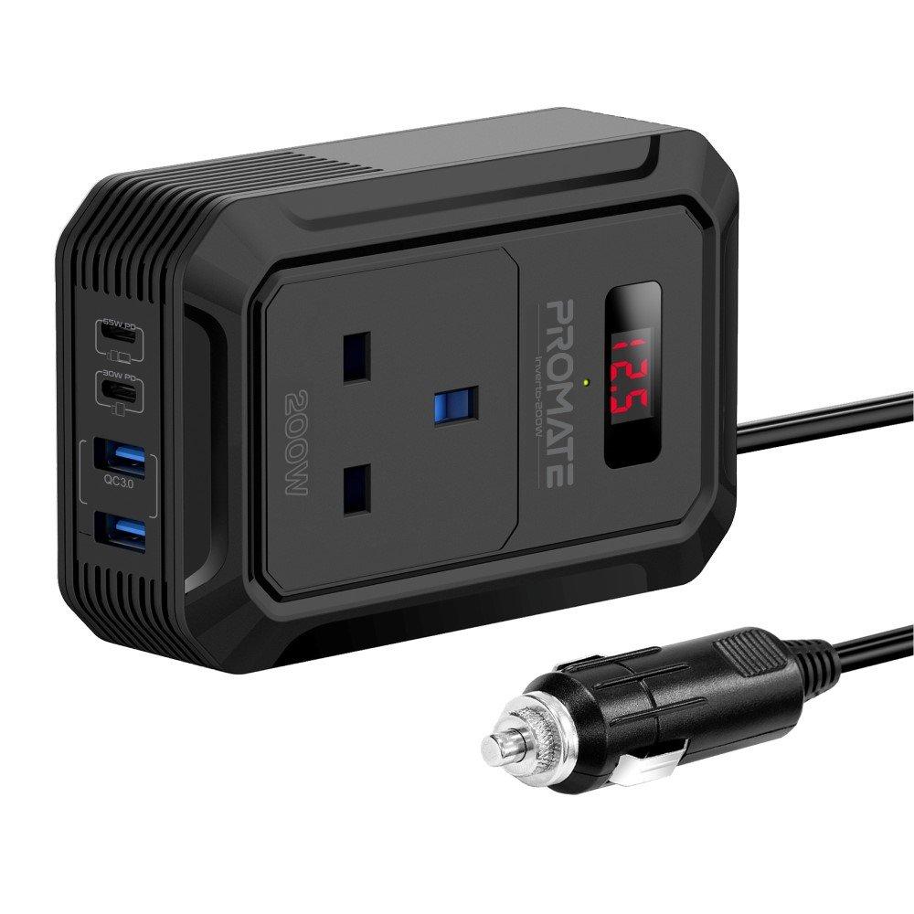promate Promate 5 In 1 Car Power Inverter 200w , Warranty Period: 2 Years