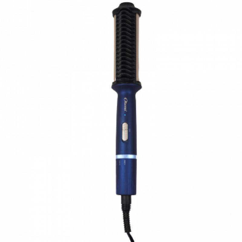 Okema OK-732 2-in-1 مكواة فرد وفرشاة ، تجعيد الشعر والفرد ، أزرق