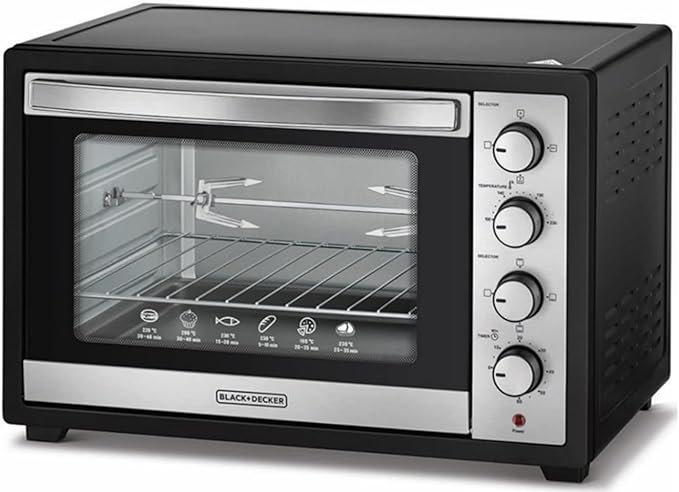 black+decker Black+decker Electric Oven With Rotisserie , Plate Type: Grill Plate, Appliance Type: Toaster, Color / Finish: Black, No