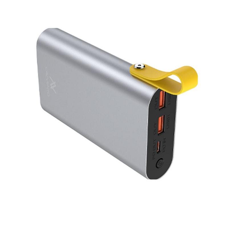 لافينتو باور بانك 14400 مللي أمبير، 45 وات، مؤشر LCD، مدخل ومخرج WATT 45 Type-C ، مخرج USB-A 20 وات، مادة ABS والألومنيوم، حزام سيليكون، مؤشر LCD