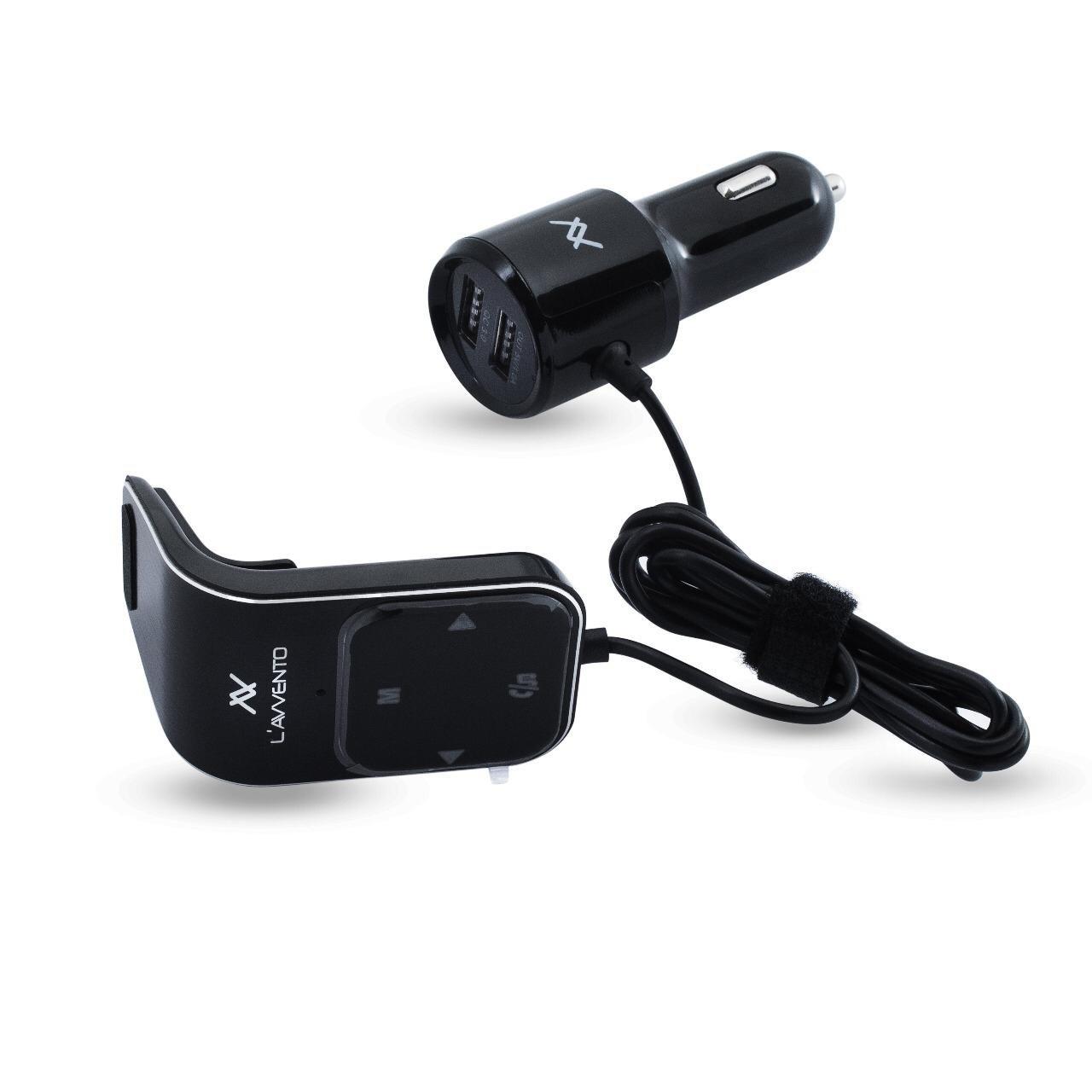 لافينتو Lavvento 3 In One Metal Bluetooth Car Kit QC3 Charger bluetooth