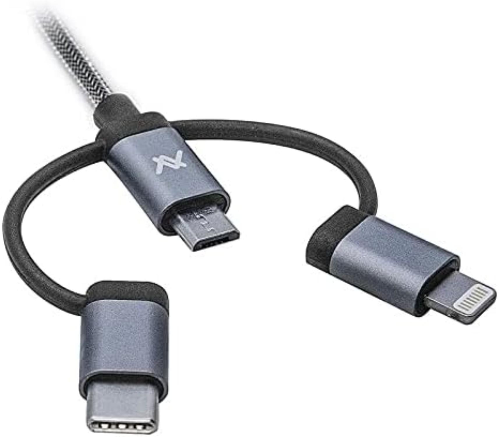 لافينتو Lavvento L Avvento 3 In One Sync And Charging Cable Lightning + Micro Cable 1m lightning 1 M