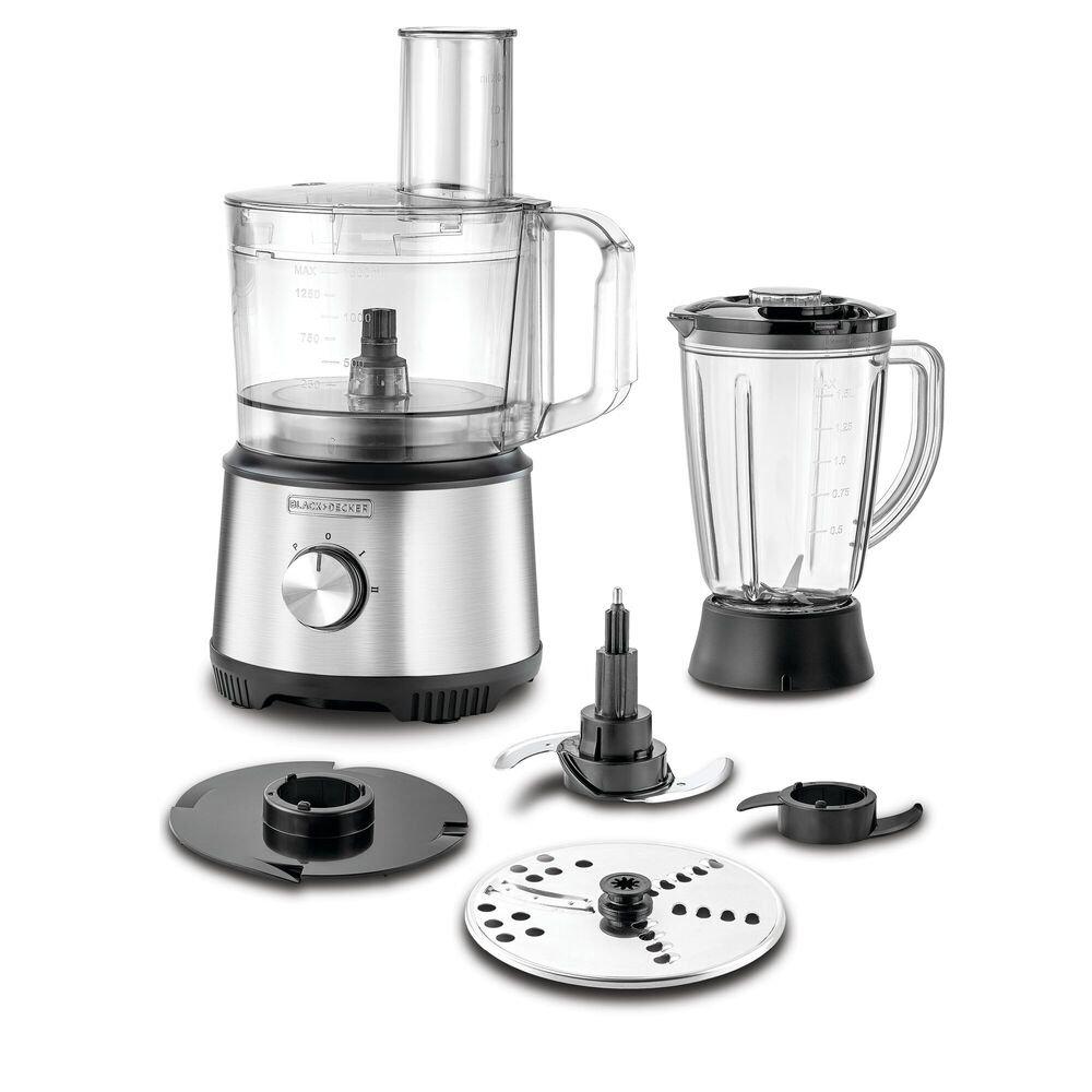 black+decker Black+decker Food Processor 1 5l 1500 ml 800W , Material: Mixed Materials, Blender Type: Multi-Function, Blade Material: Stainless Steel, Jar Material: Plastic, 2, Blender, Black